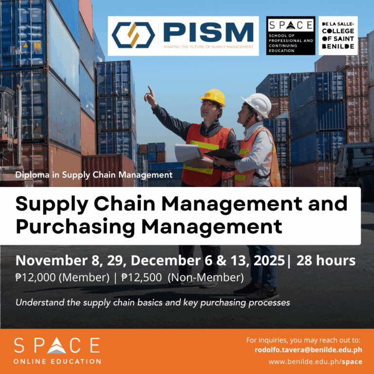 Supply Chain Management and Purchasing Management (Nov 8)