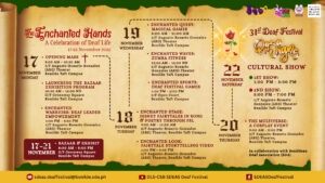 31st Deaf Festival Activities Poster - 1
