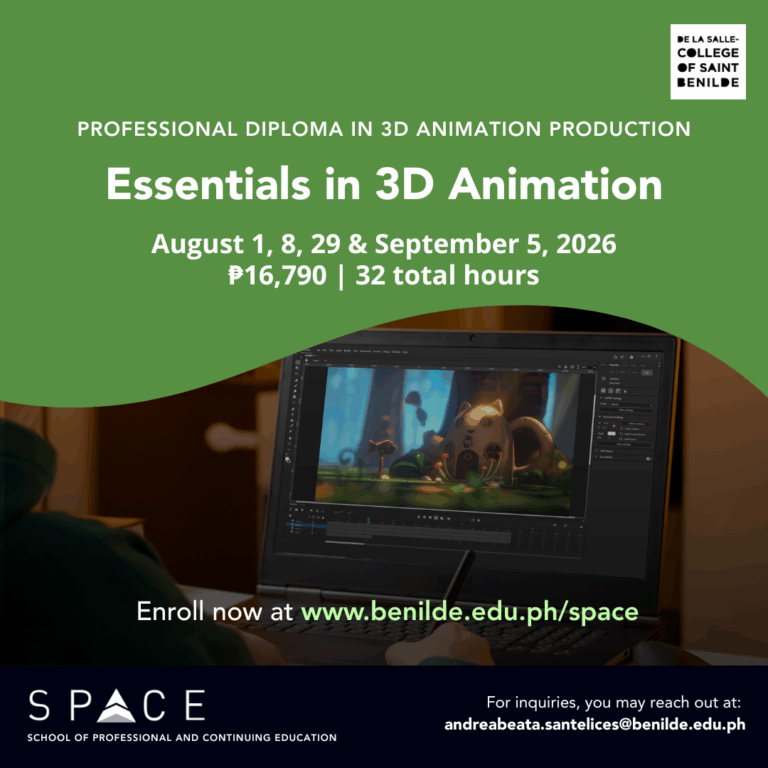 Essentials in 3D Animation (Aug 1)