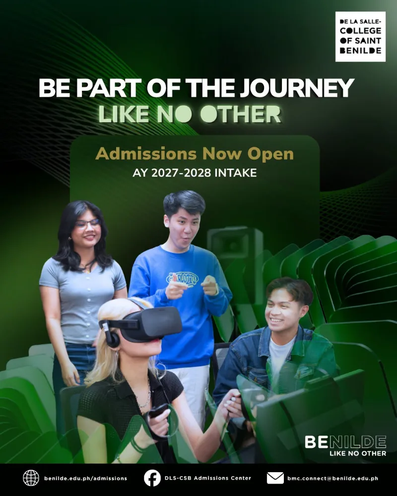 Admissions now open, AY 2027-2028 intake